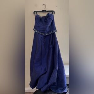 Midnight Blue Strapless Dress